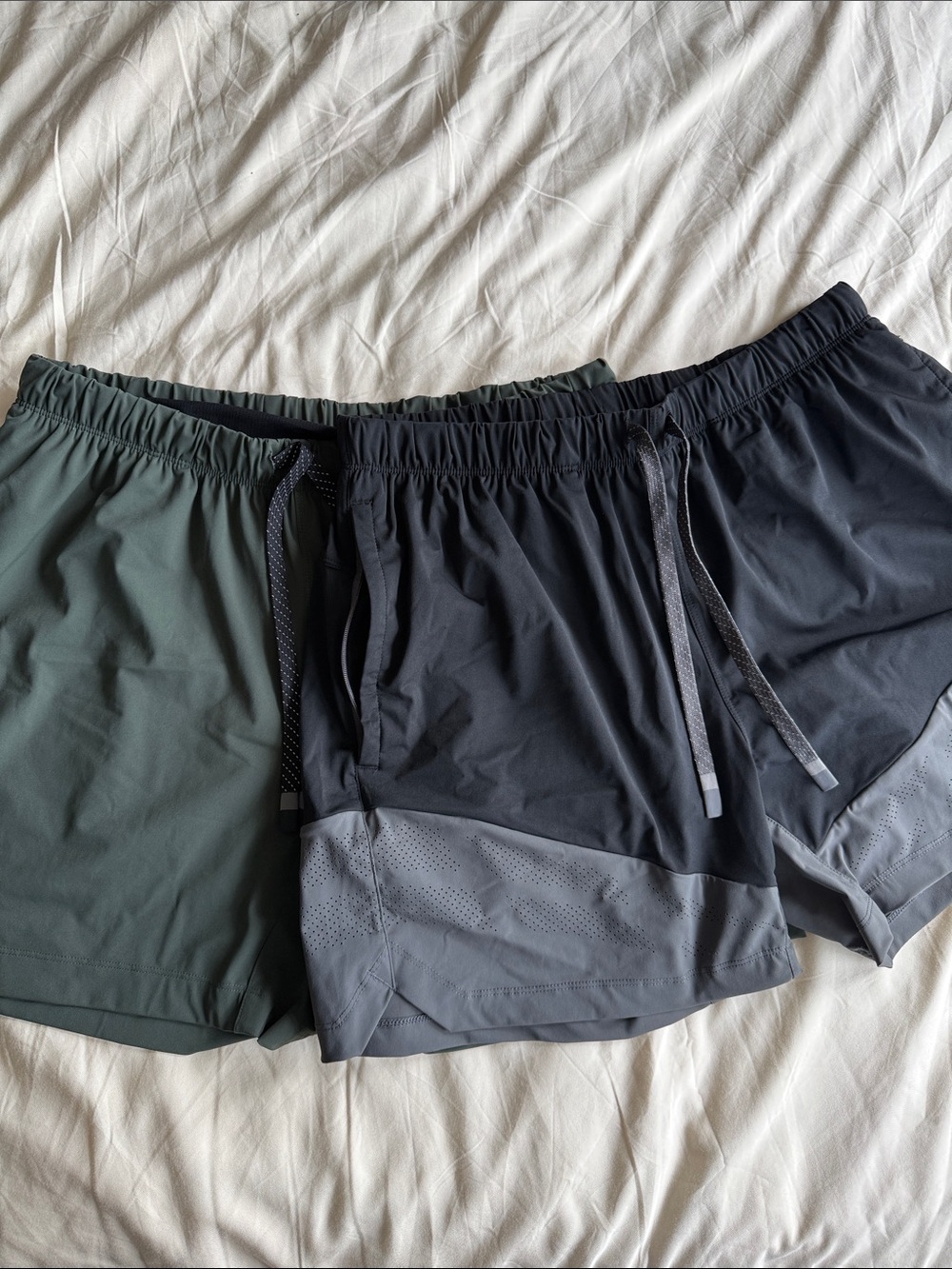 Fabletics Men's Athletic Shorts in Black and Olive
